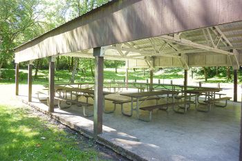 Starla Pointer/News-Register<br/>
Ed Grenfell Park offers a large picnic shelter and grills that can be reserved for groups or used by visiting families.